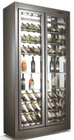 Custom Size Glass Display Showcase / Wine Beverage Cooler For Supermarket