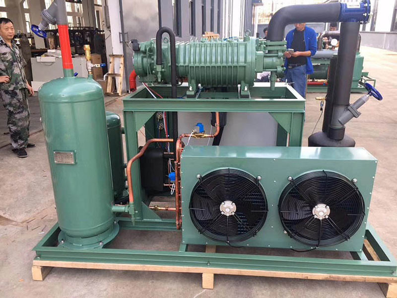 15HP Bitzer Air Cooled Condensing Units Safely Running For Hospital Cold Room